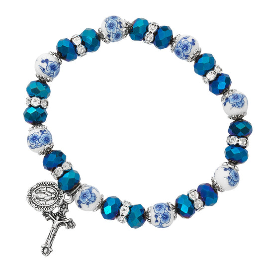 Miraculous Metallic Blue Stretch Bracelet