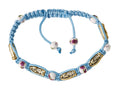 Guadalupe Aqua Floral Cord Bracelet