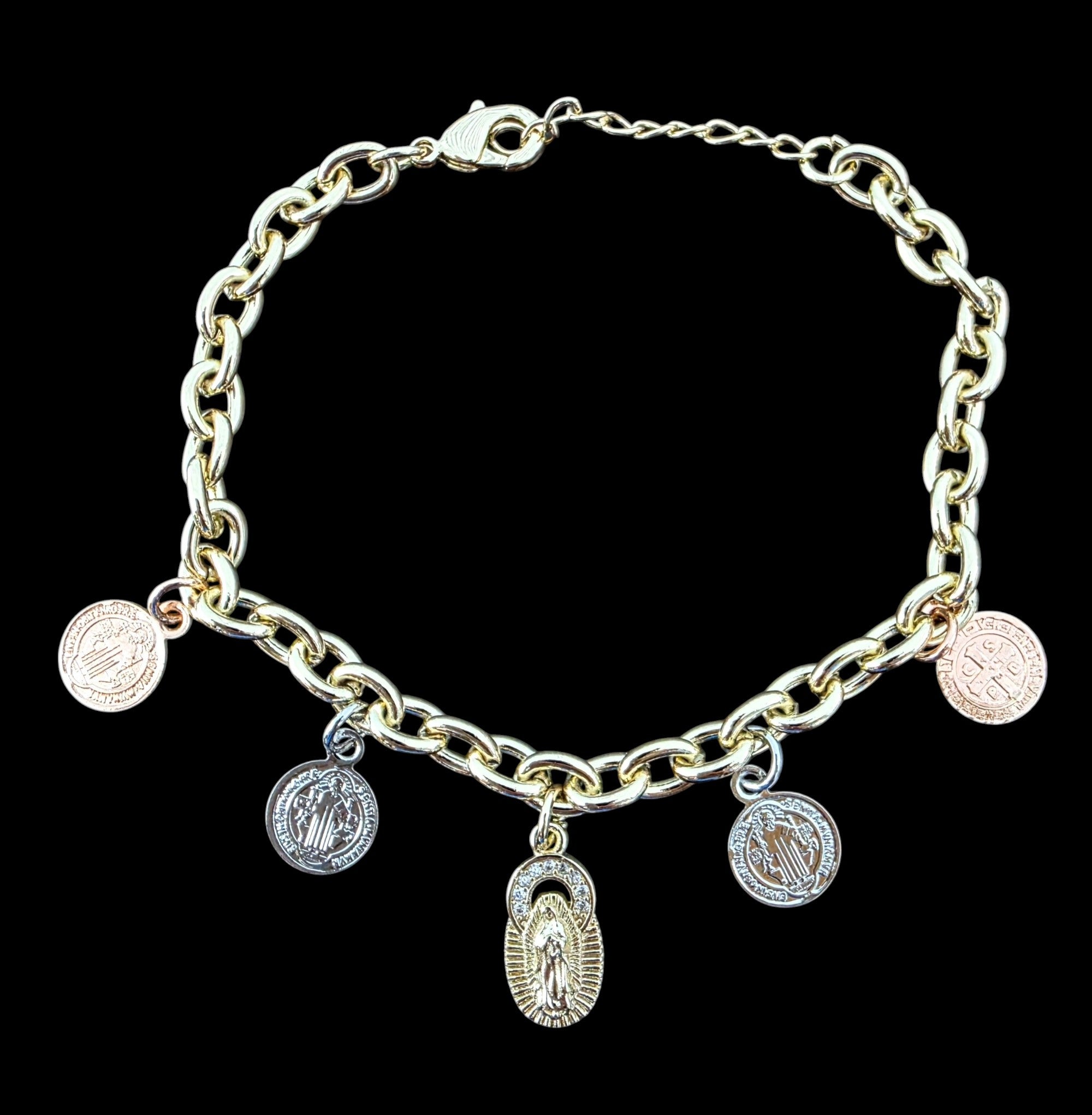 Tricolor OLG/Benedict Charm Bracelet