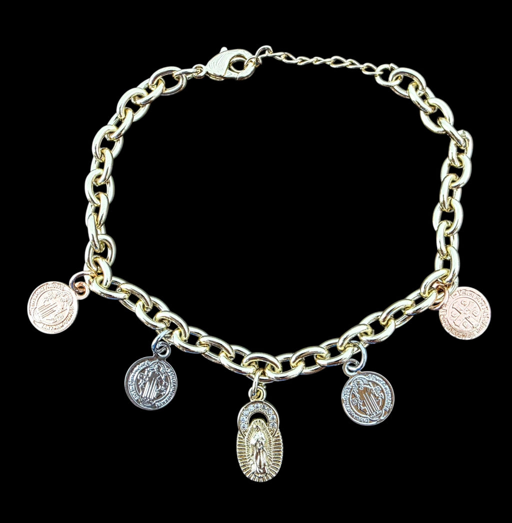Tricolor OLG/Benedict Charm Bracelet