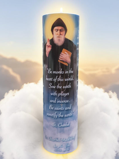 St. Charbel Makhlouf LED Candle