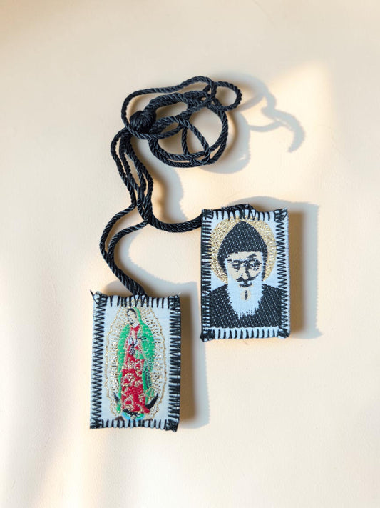 Medium Guadalupe and Saint Charbel Scapular
