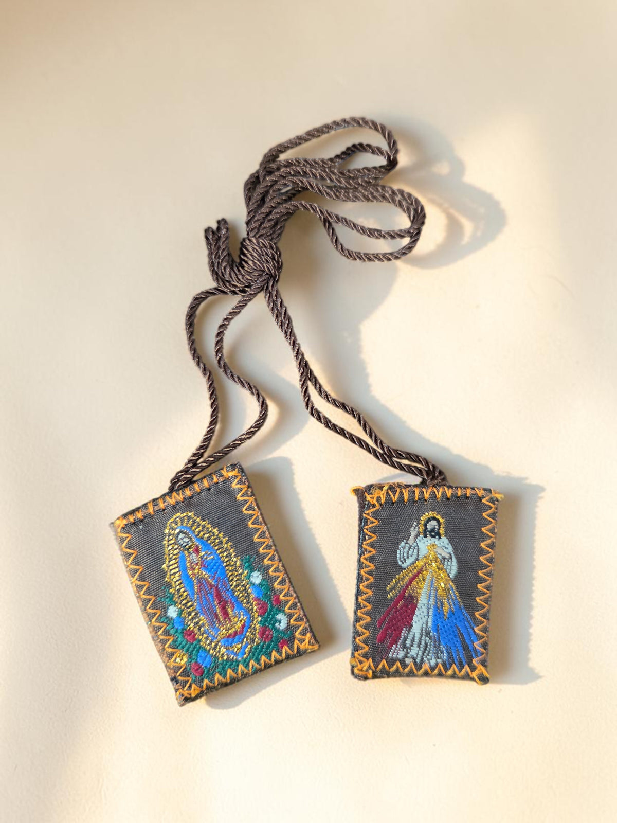 Medium Divine Mercy with Our Lady of Guadalupe Cloth Scapular