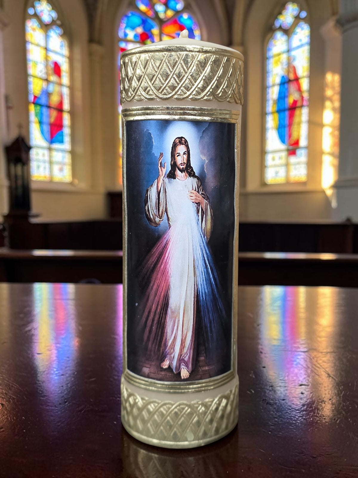 8" x 2" Divine Mercy Cirio