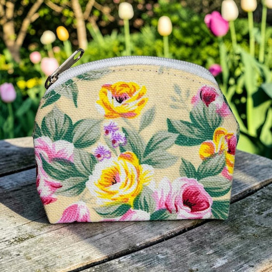 Rose Brocade Rosary Pouch