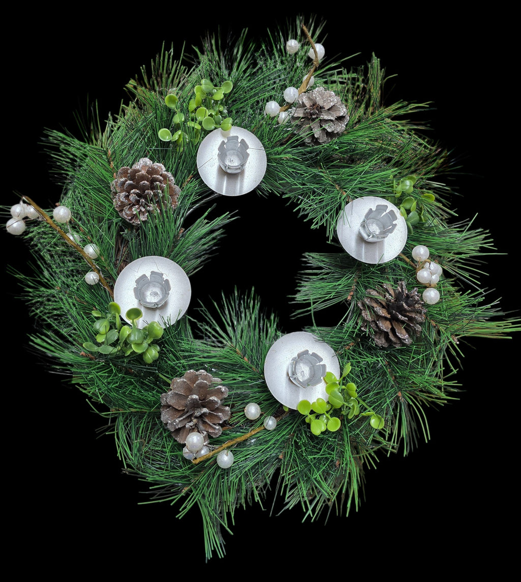 14" Pine Advent Wreath