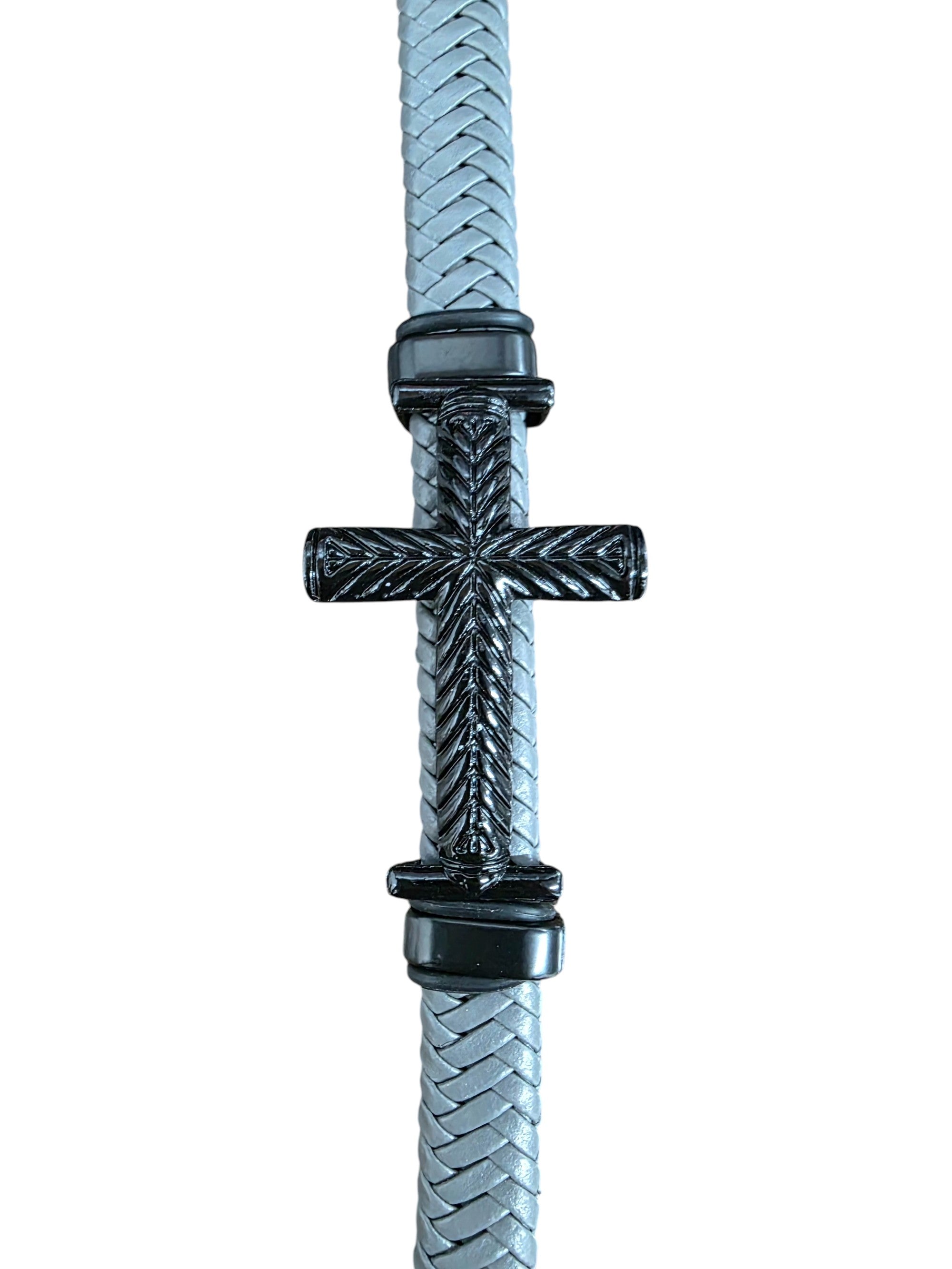 Asst Leather Cross Bracelet