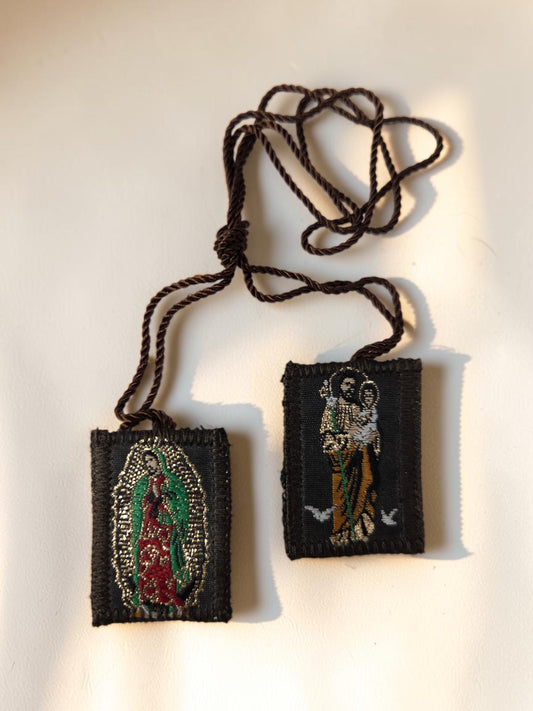 Medium Guadalupe and Joseph Scapular