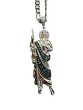 St. Jude Gold Crystal Necklace