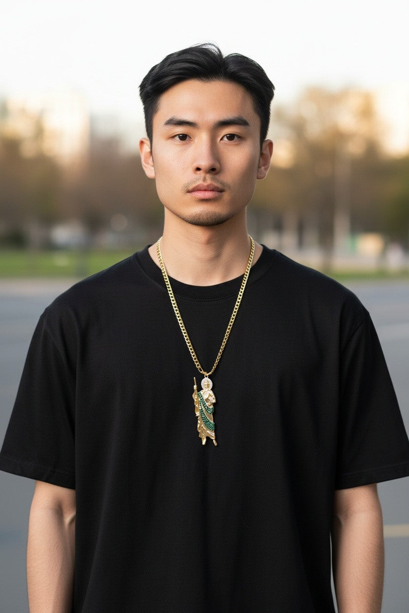 St. Jude Gold Crystal Necklace