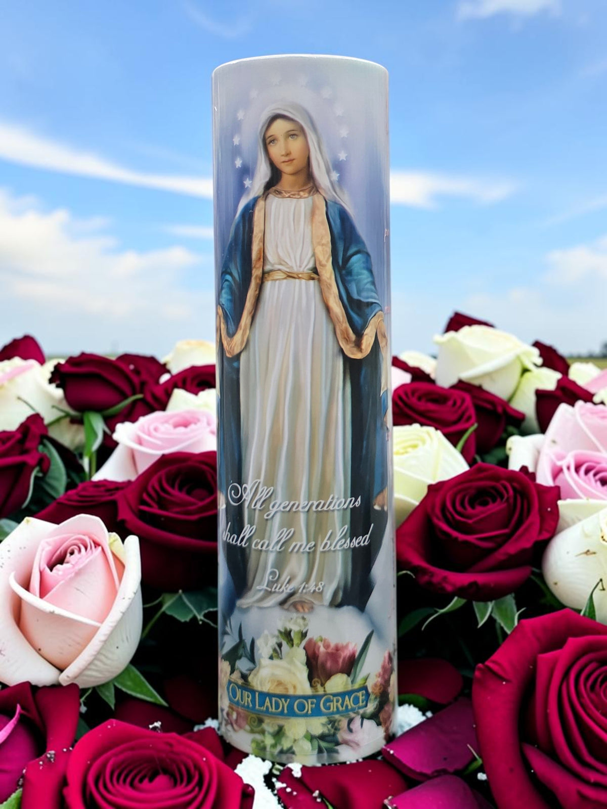 Our Lady of Grace LED Candle