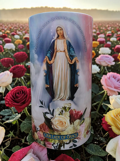 4x7 Three Ladies LED Candle (Guadalupe/Fatima/Grace)