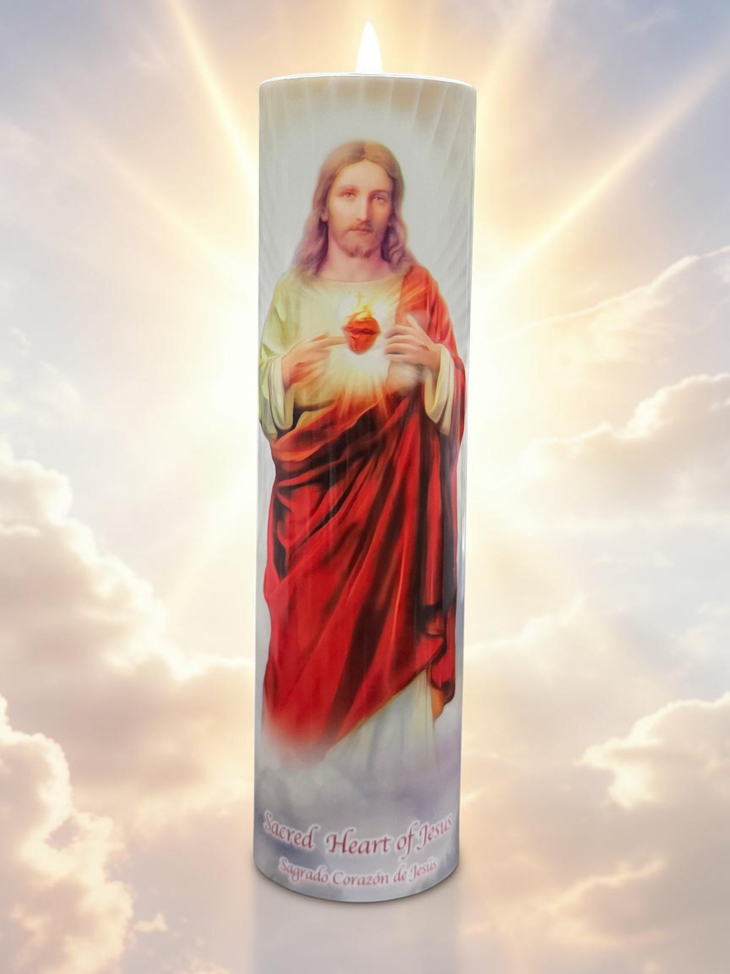 Sacred Heart of Jesus LED Candle