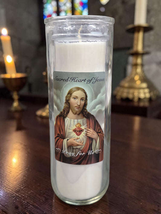 Sacred Heart of Jesus Large Candle