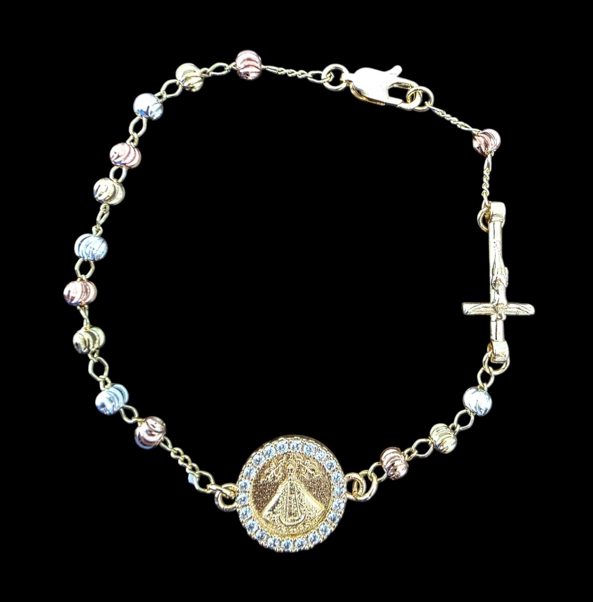 Tricolor VDSJ/Crucifix Bracelet