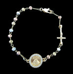Tricolor VDSJ/Crucifix Bracelet