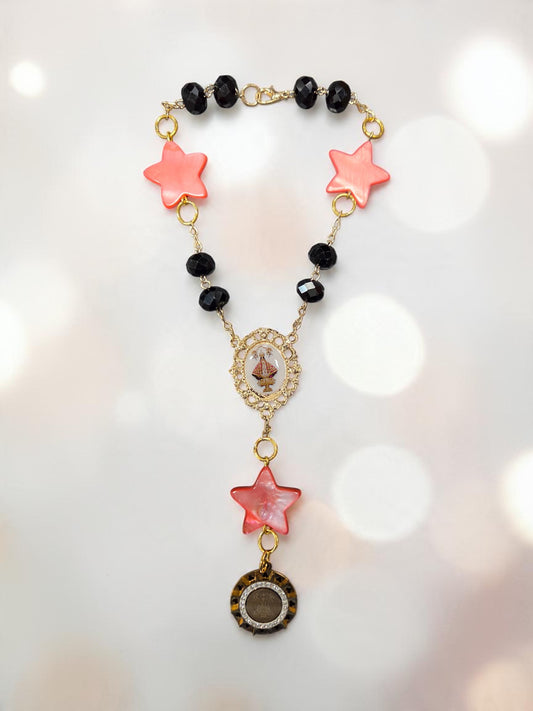 Asst Saint Star Car Rosary