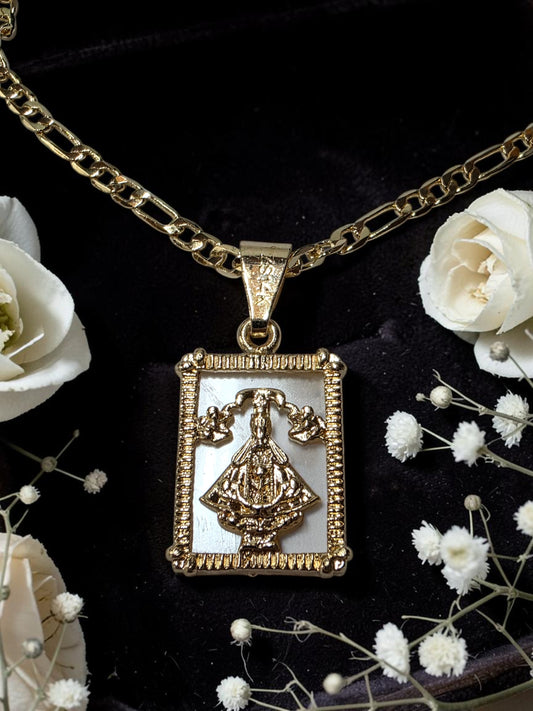 24" Virgin de San Juan Marbel Necklace