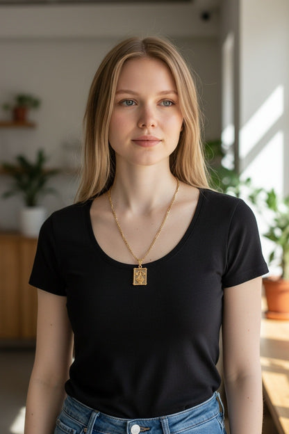 24" Virgin de San Juan Marbel Necklace