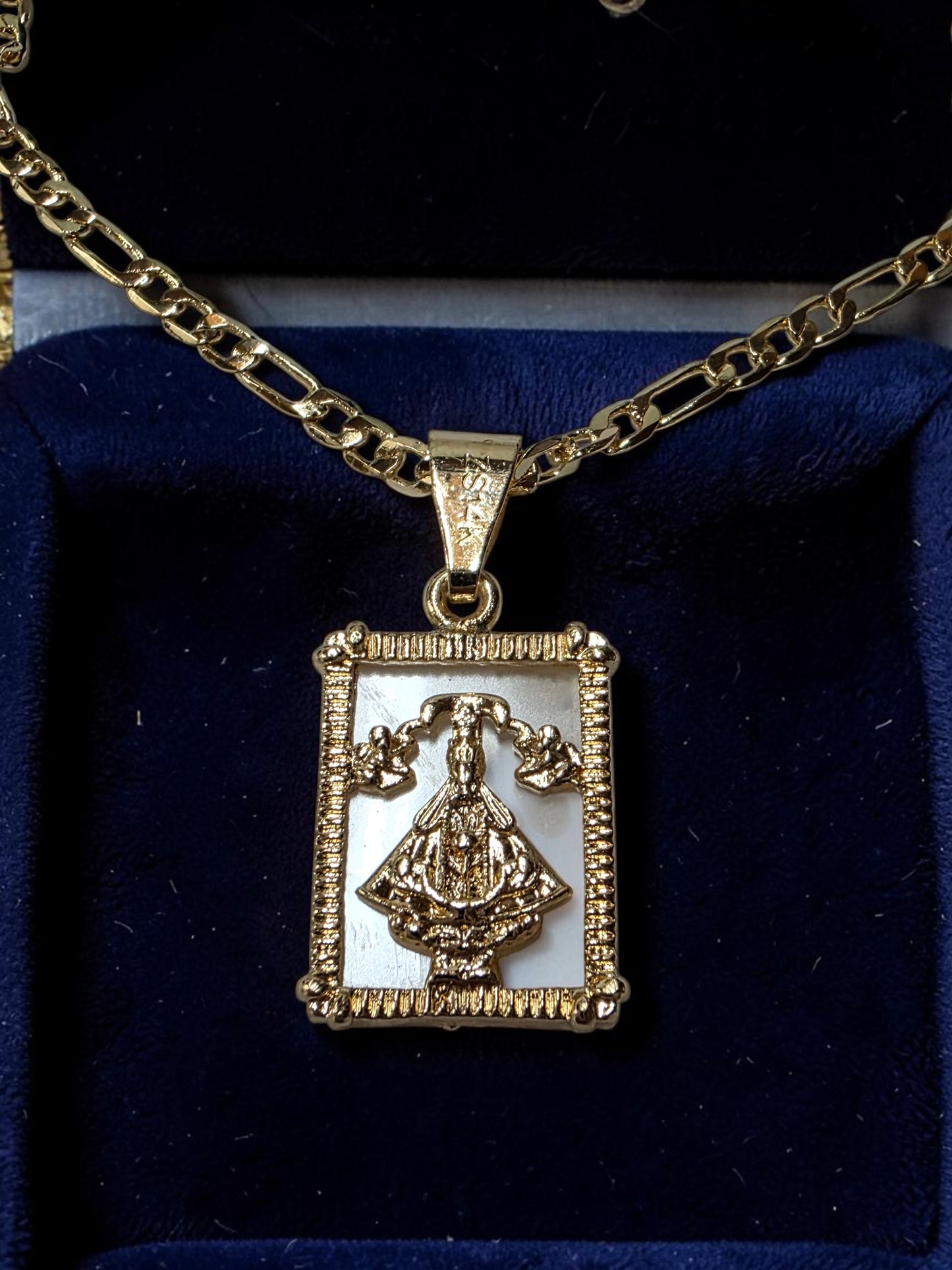 24" Virgin de San Juan Marbel Necklace