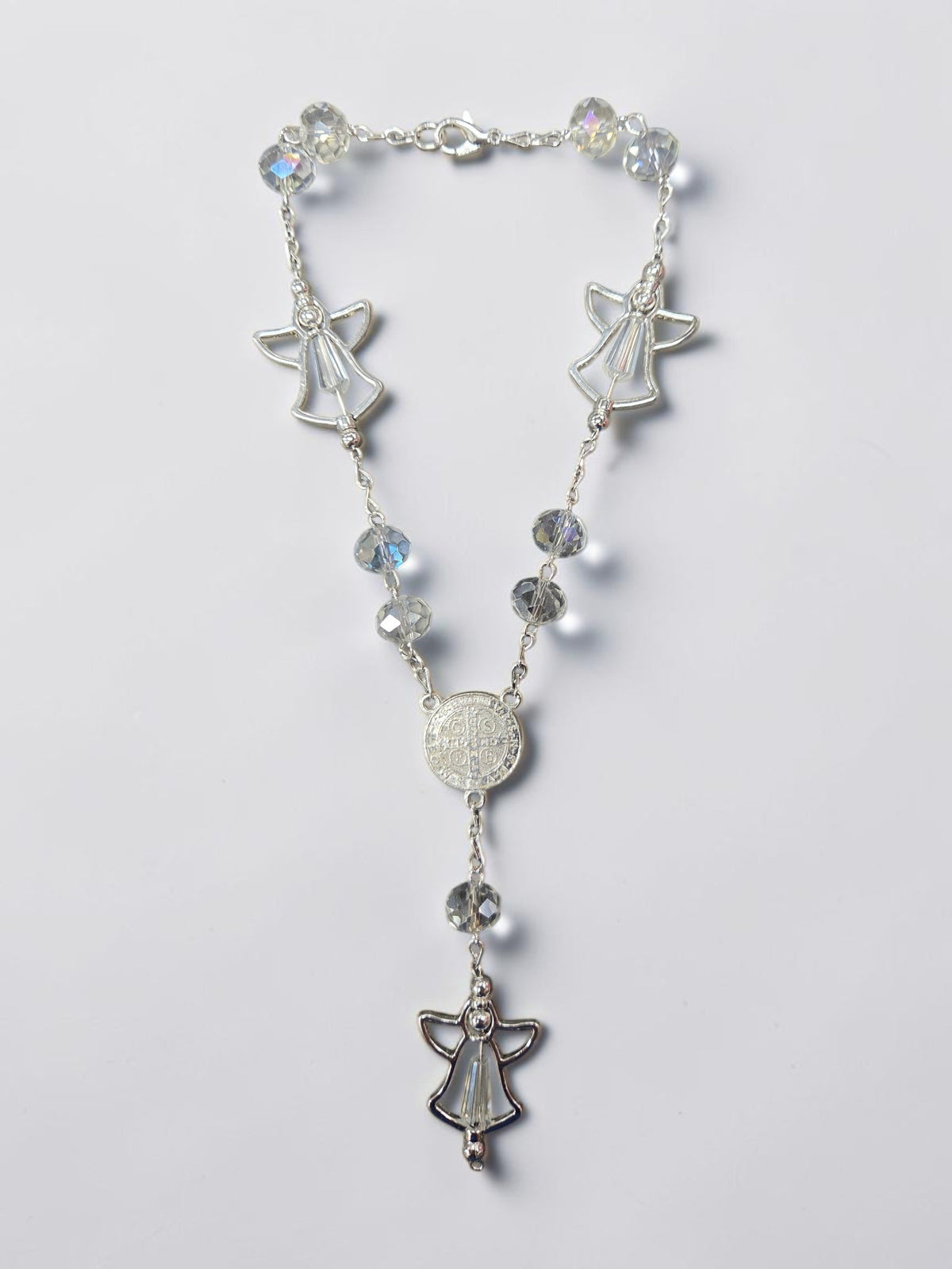 Asst Gold/Silver Benedict Angel Car Rosary