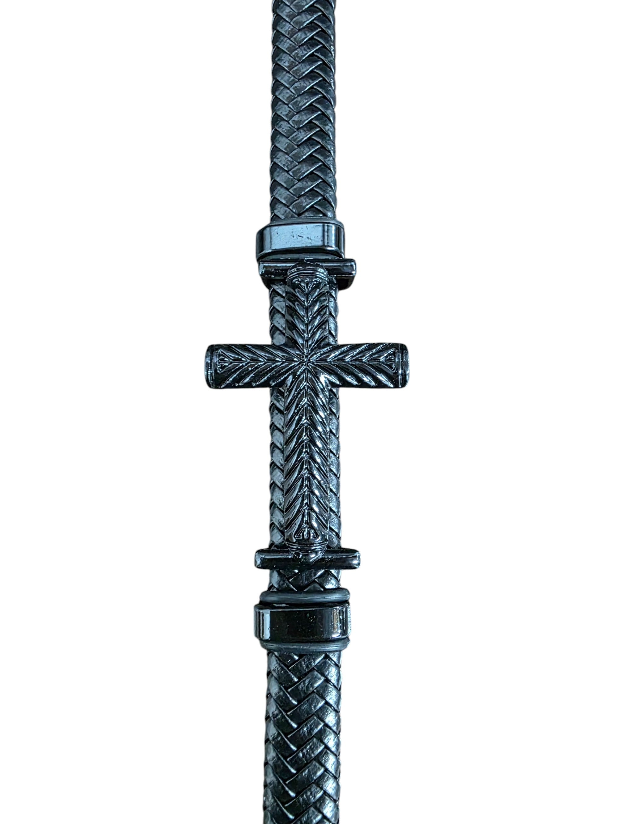 Asst Leather Cross Bracelet