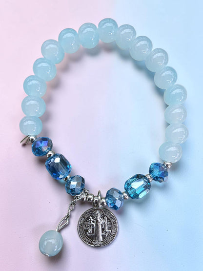 Benedict Medal Stretch Bracelet (More Colors)
