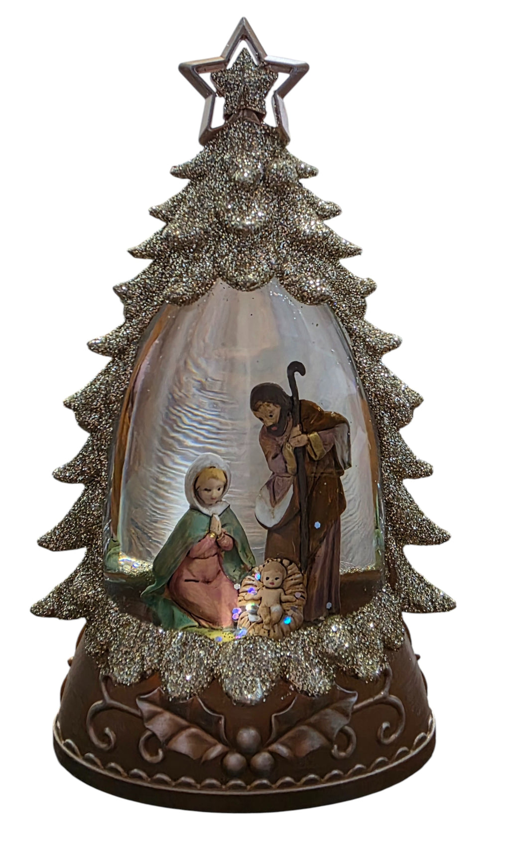 6" Glitter Holy Family Water Globe