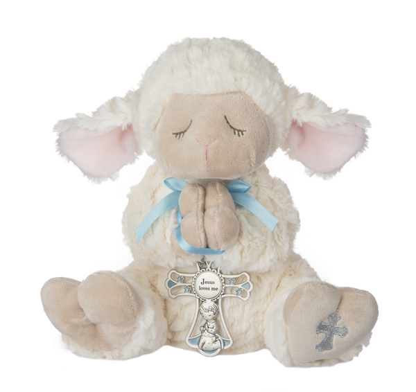 13" Serenity Lamb w/ Crib Cross
