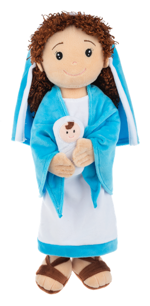 15" Mother Mary w/ Baby Jesus Plush
