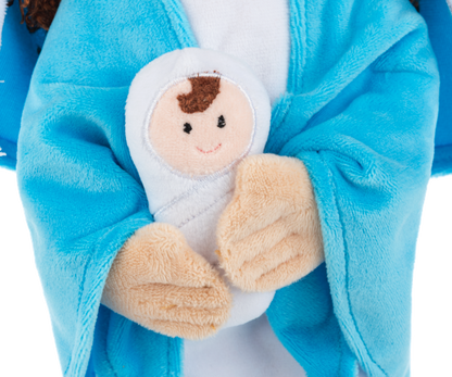 15" Mother Mary w/ Baby Jesus Plush