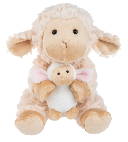8" Mama Lamb & Baby Lamb
