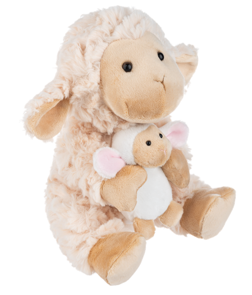 8" Mama Lamb & Baby Lamb