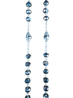 Our Lady of San Juan Grey Metallic Crystal Rosary