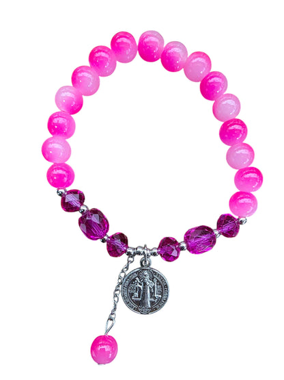 Benedict Medal Stretch Bracelet (More Colors)