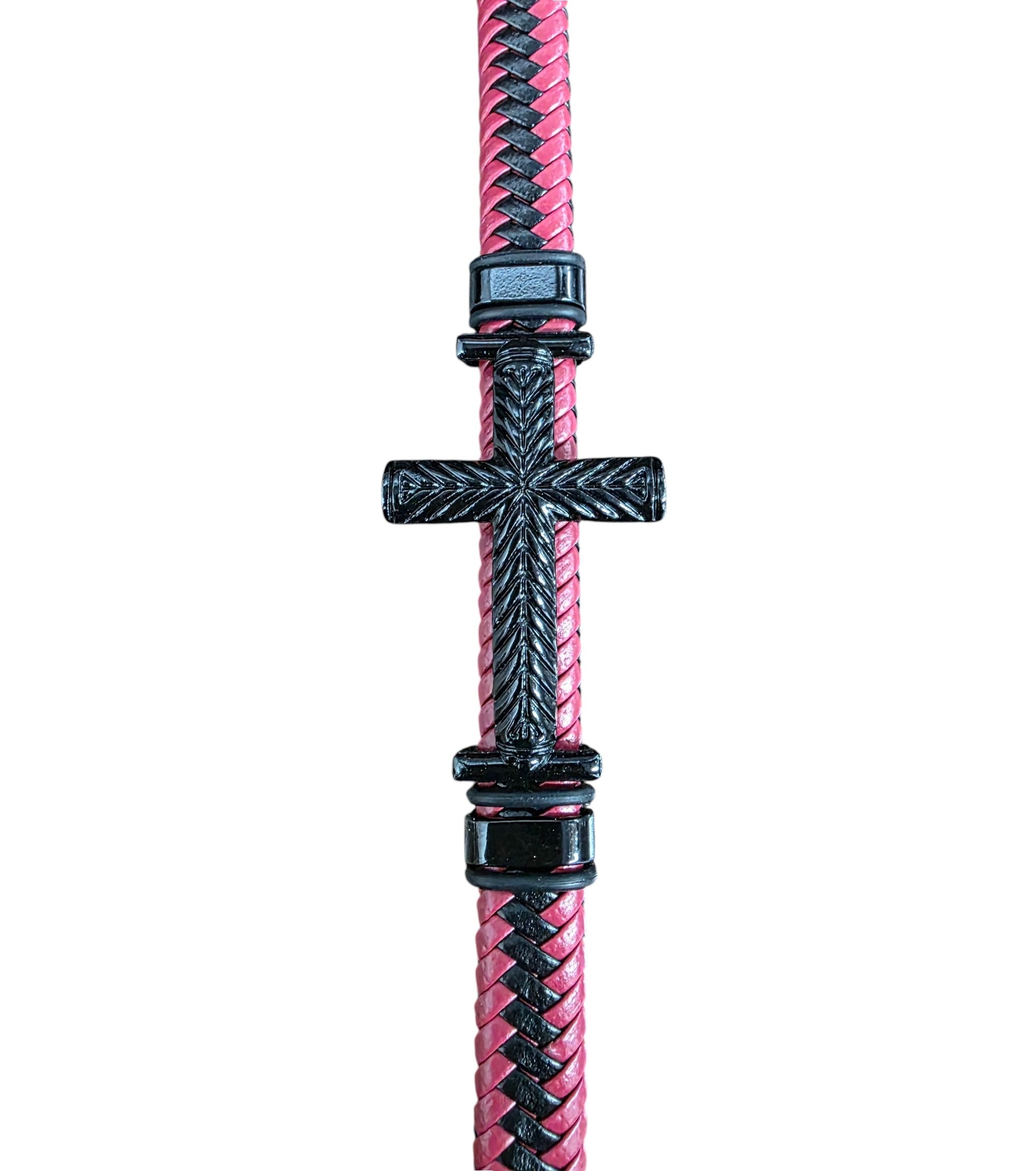 Asst Leather Cross Bracelet