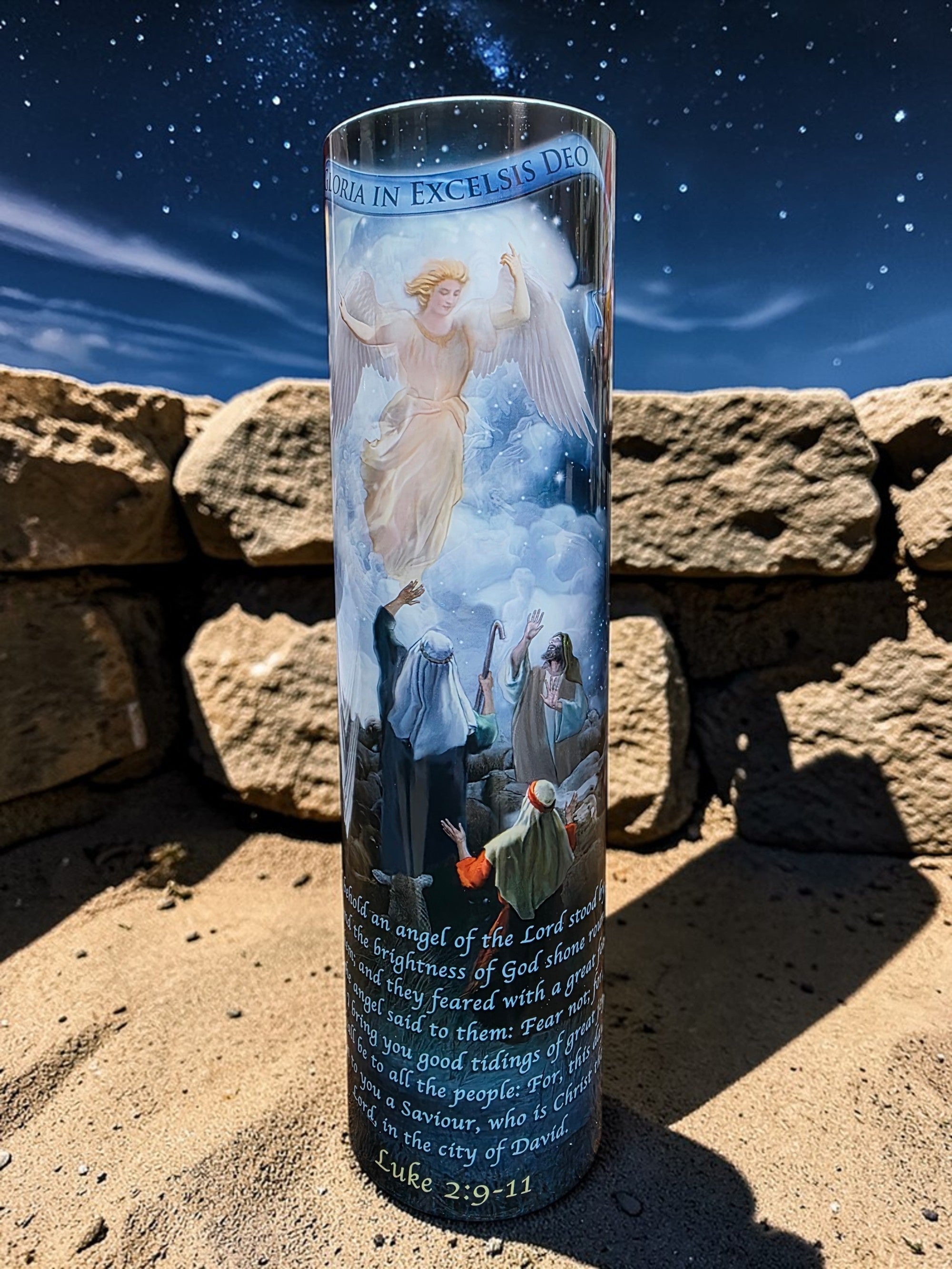 Angels and Shepherds LED Candle