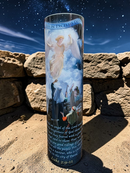 Angels and Shepherds LED Candle