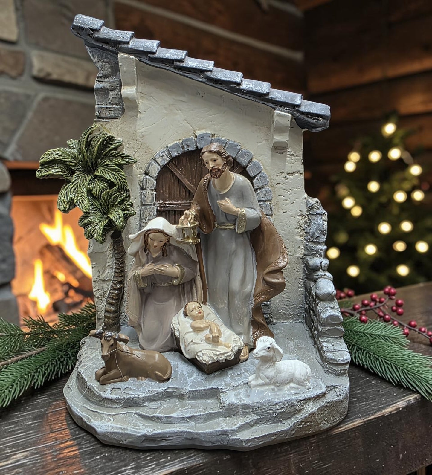 6.75" LED Nativity Holy Family