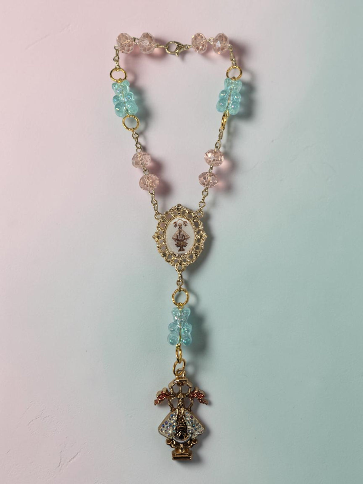 Virgin De San Juan Bear Car Rosary