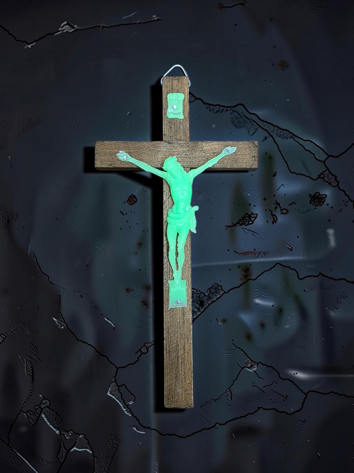 9" Luminous Wood Cross