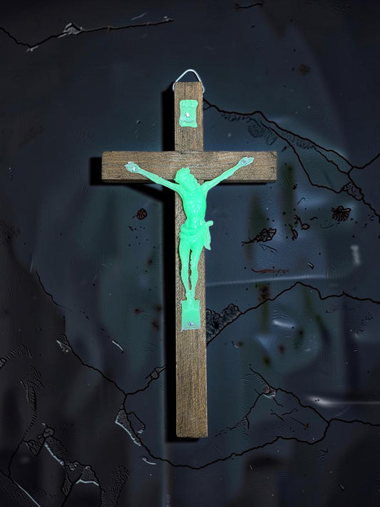 9" Luminous Wood Cross