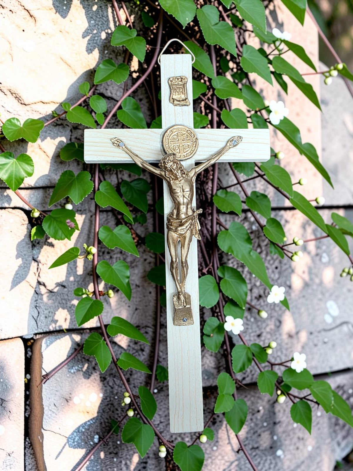 9" Wood Saint Benedict Crucifix