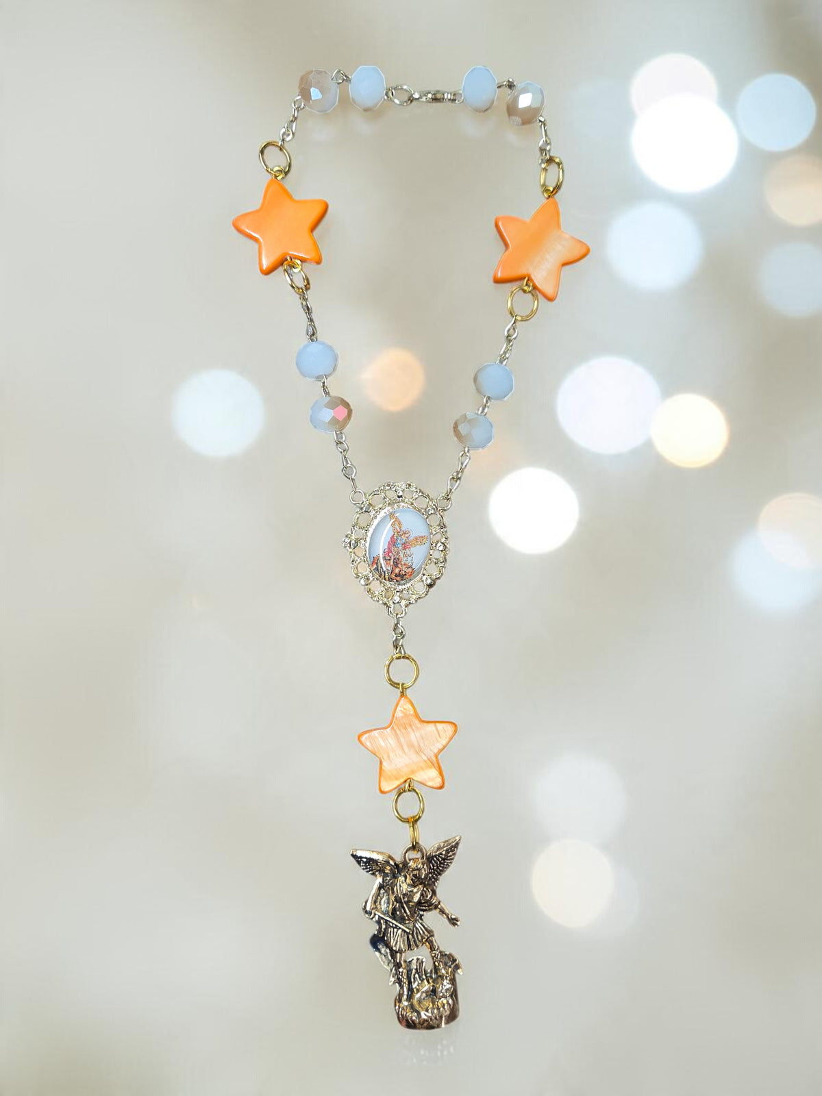 Asst Saint Star Car Rosary