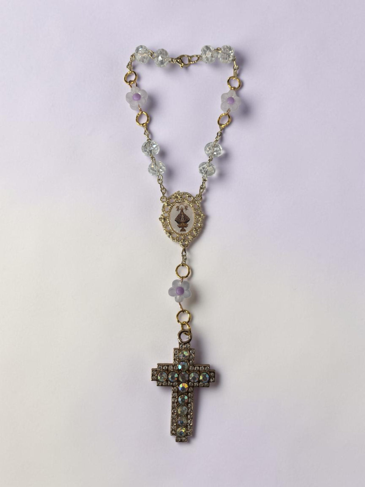Virgin De San Juan Flower Car Rosary