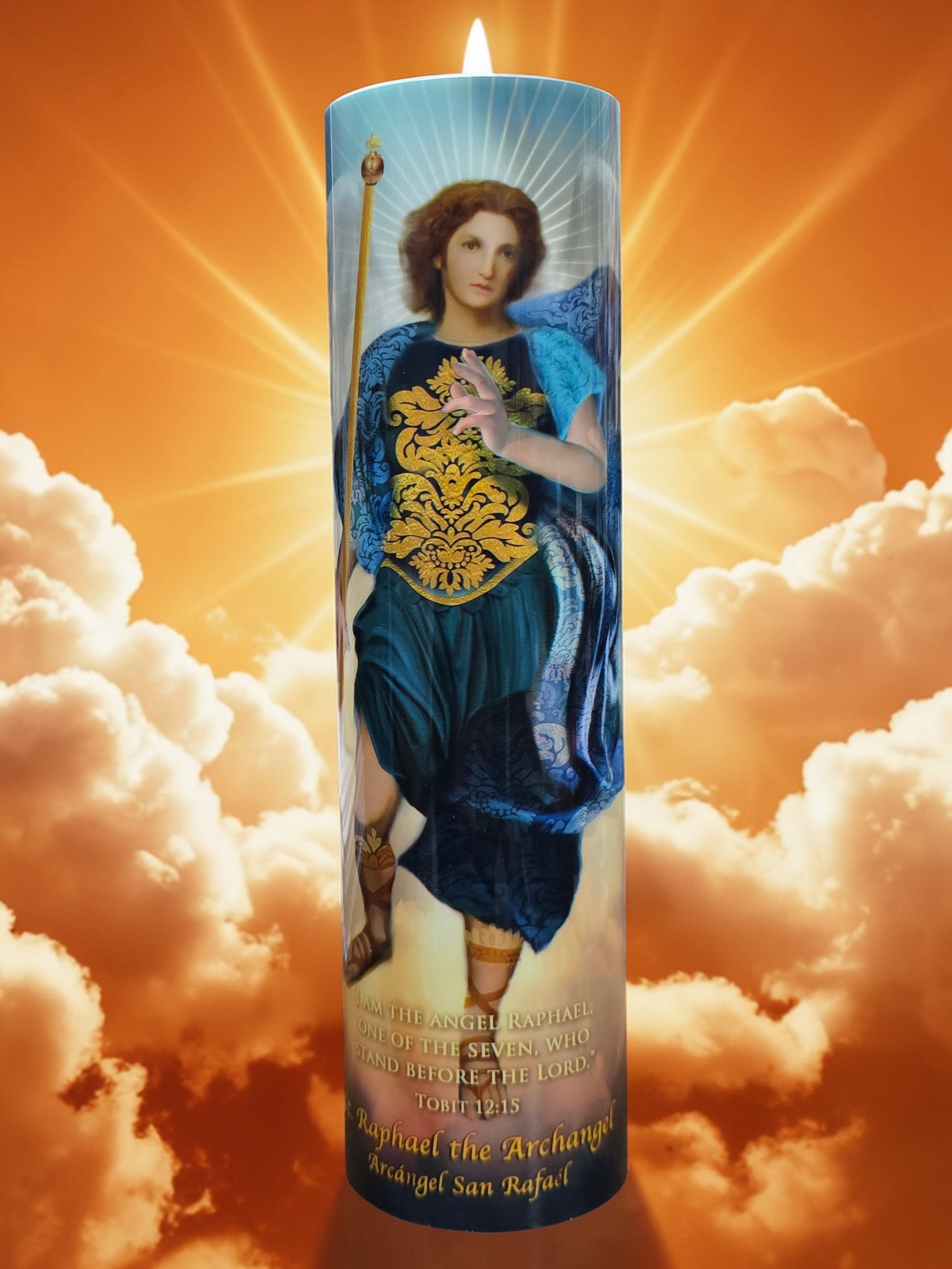 St. Rafael the Archangel LED Candle