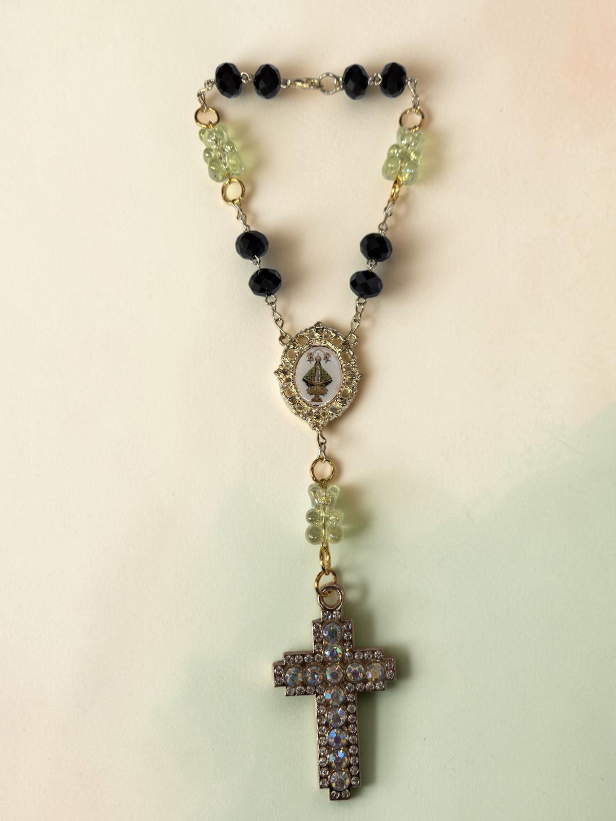 Virgin De San Juan Bear Car Rosary