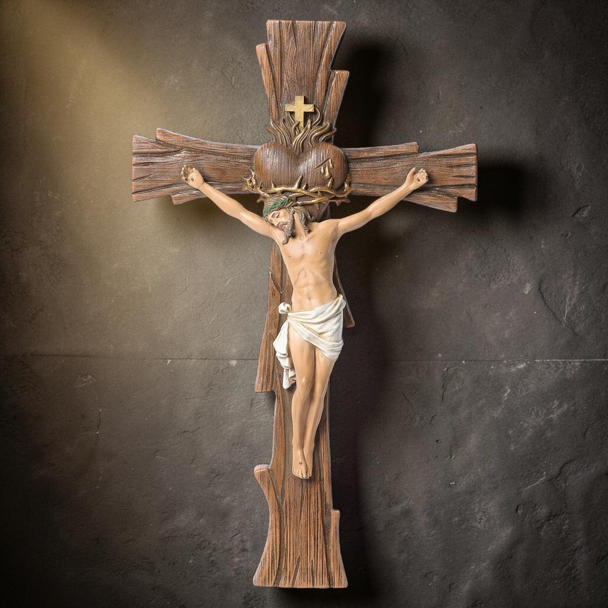 13" Sacred Heart Crucifix