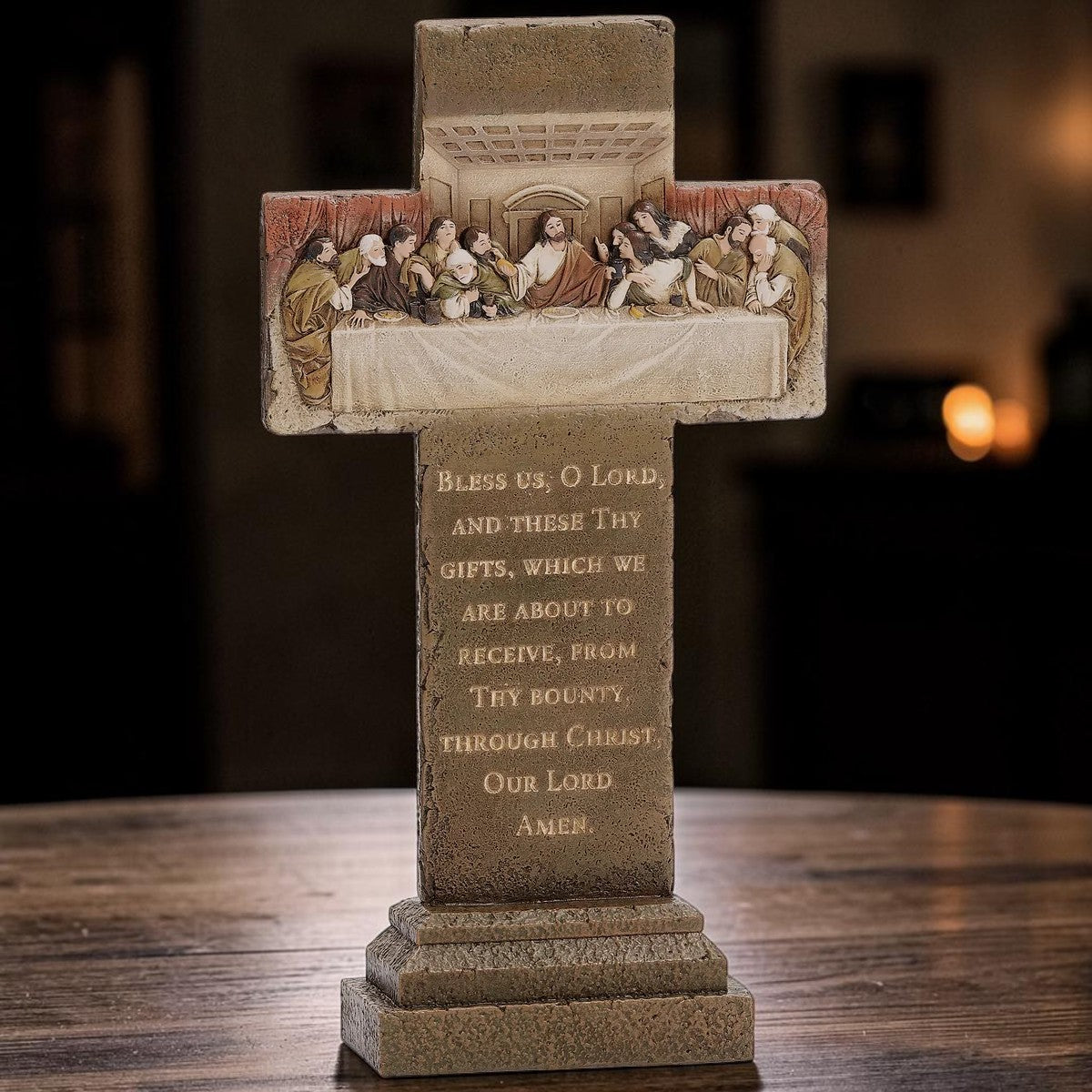 9" Last Supper Tabletop Cross
