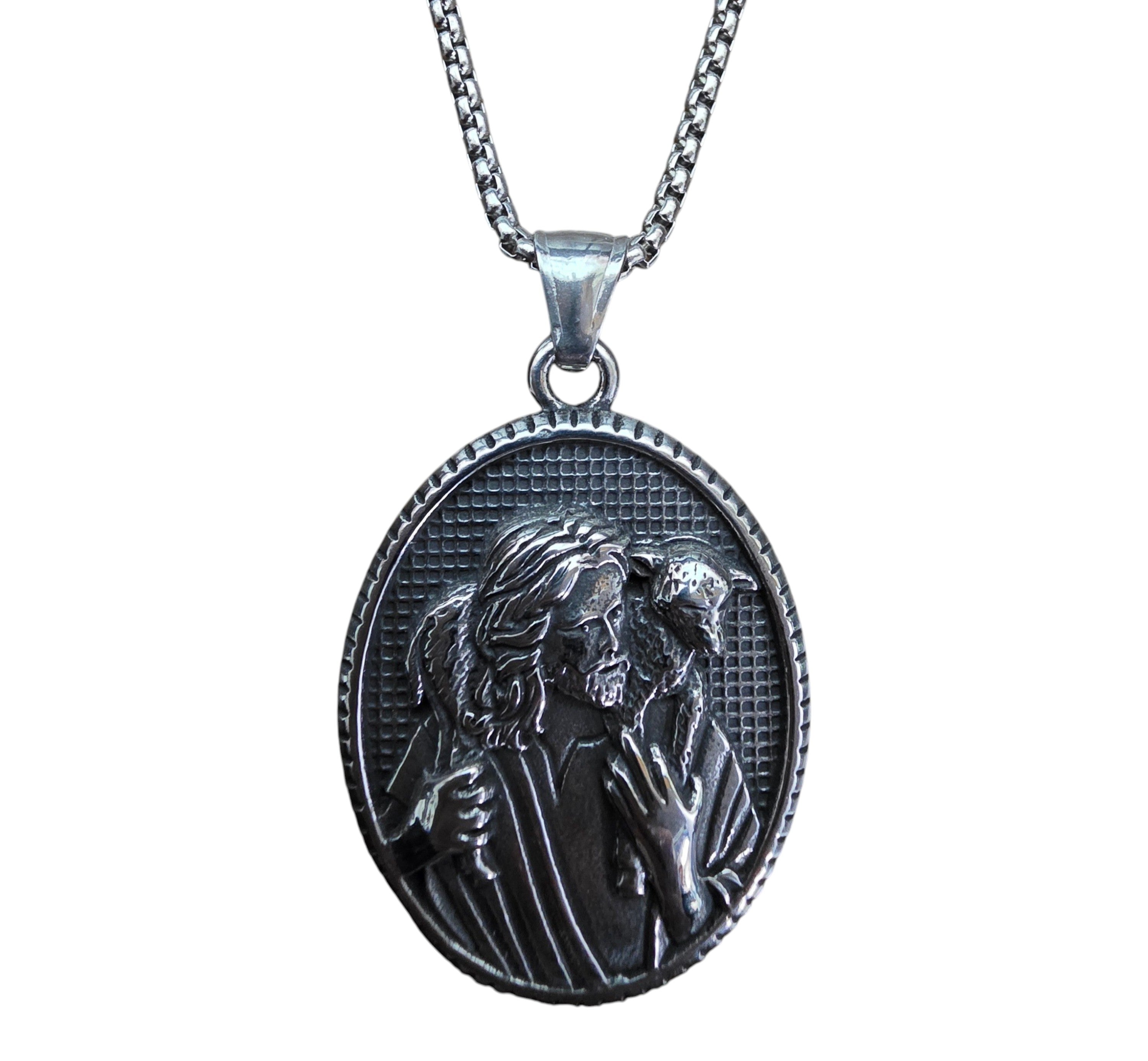 SS Oval Good Shephard Necklace